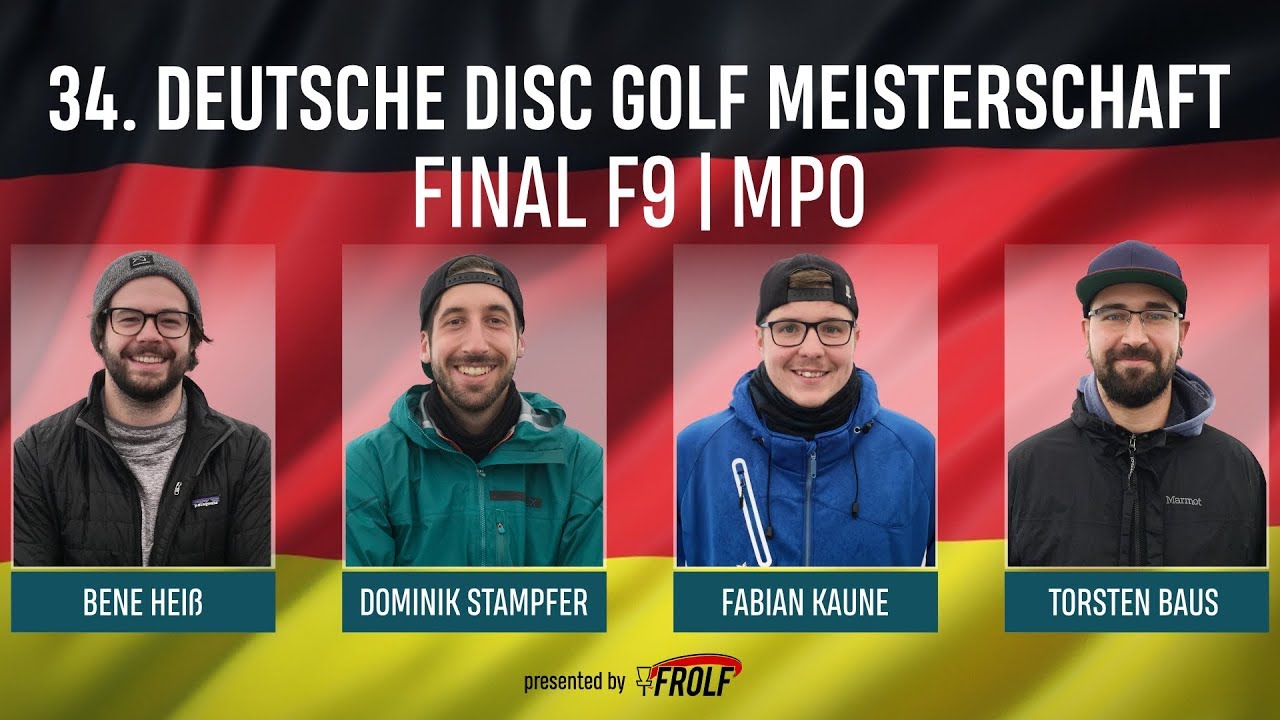 34. Deutsche Disc Golf Meisterschaft | MPO Final F9 | B. Heiß, D. Stampfer, F. Kaune, T. Baus