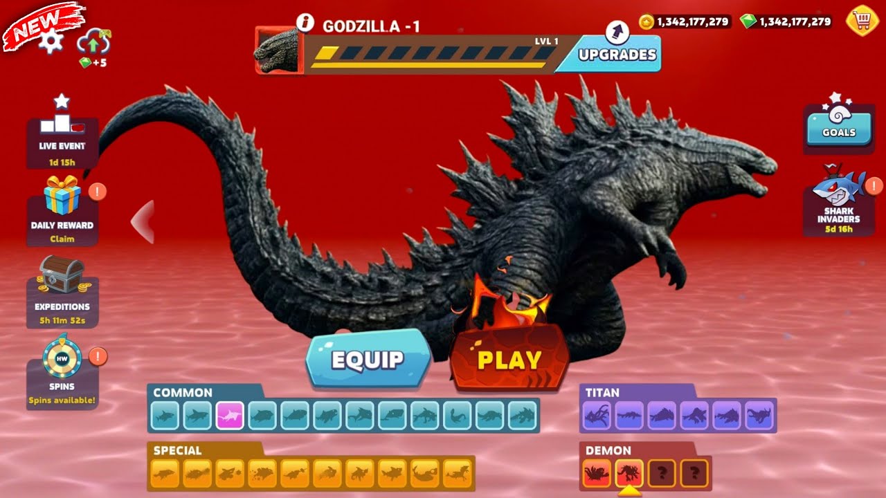 NEW GODZILLA MINUS ONE Gameplay - Monster Godzilla Hungry Shark - Hungry Shark Evolution