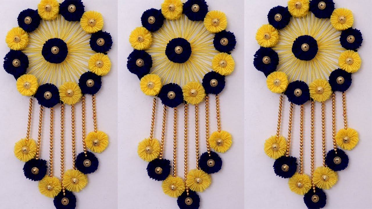 Easy Wall Hanging Out of Wool !!! Beautiful Home Decor Idea!! DIY ROOM DECOR || DIY Projects