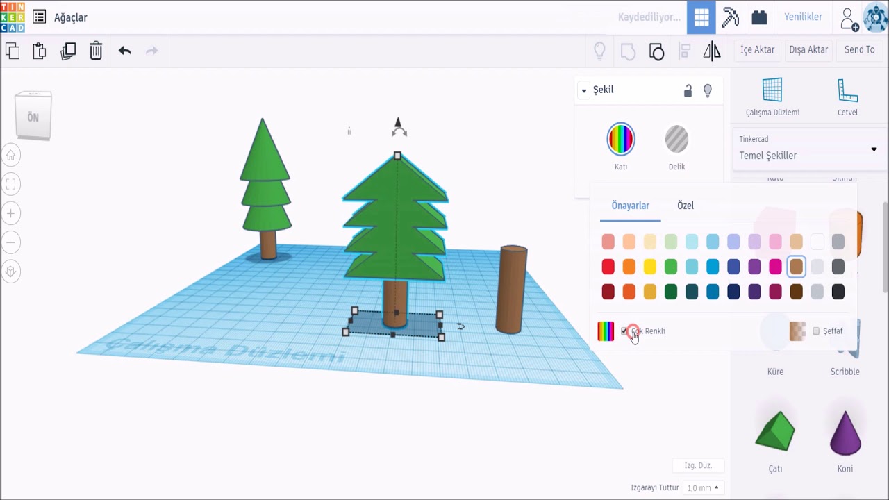 Tinkercad Ağaçlar