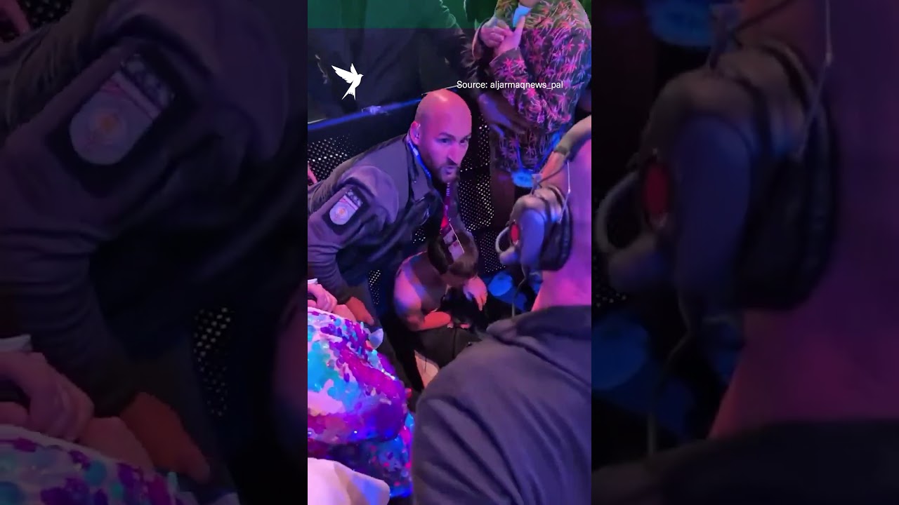 Pro-Palestine activists dragged out of Eurovision arena after Israel&rsquo;s performance