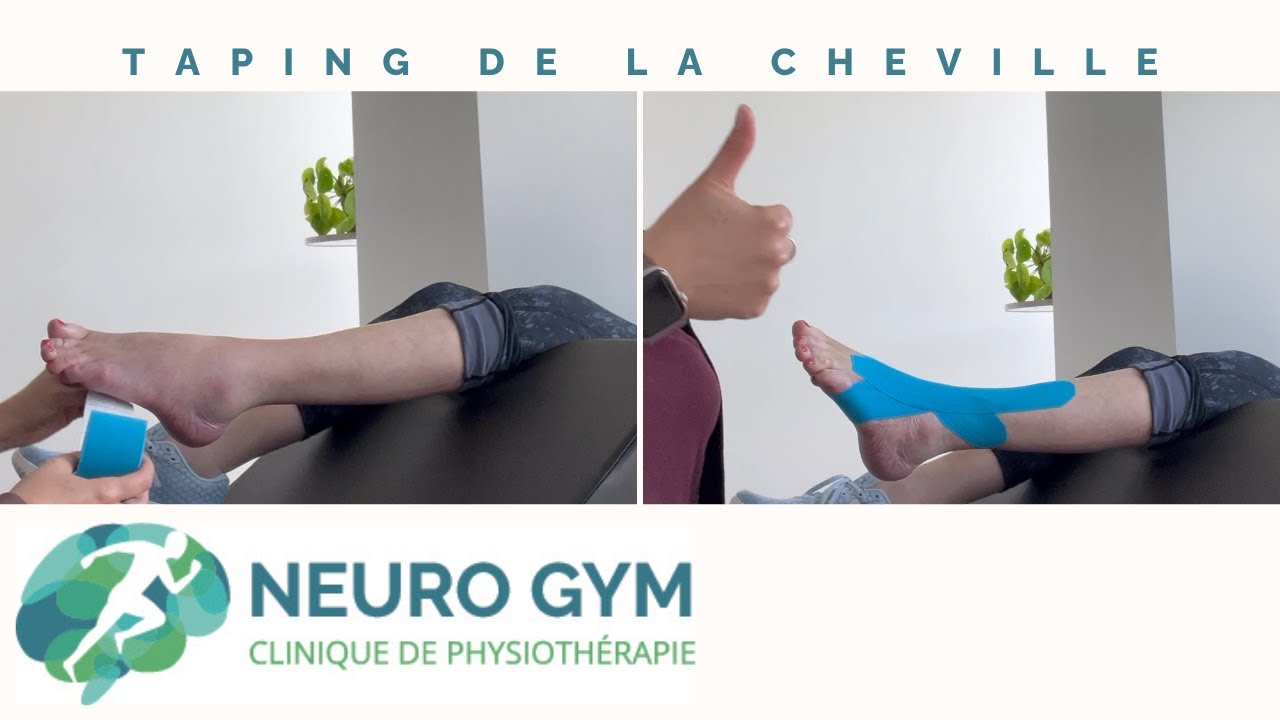 Taping pour le pied tombant et la cheville qui tourne vers l'intérieur