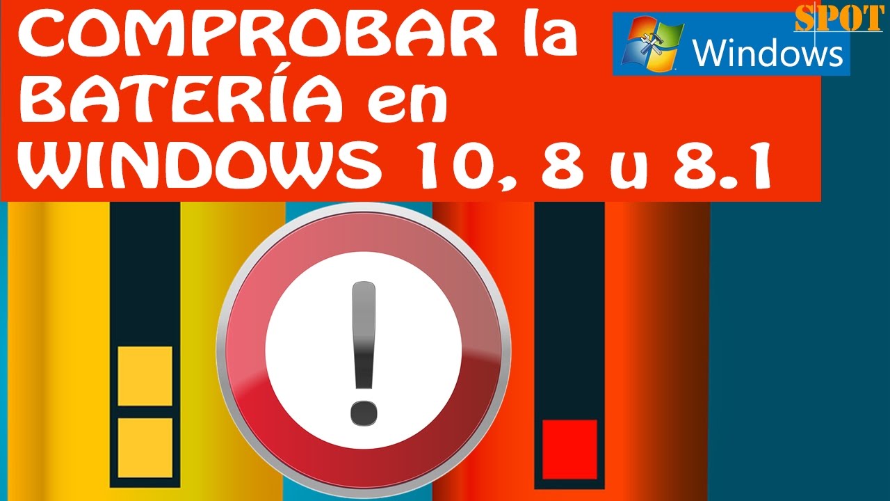 Comprobar si la batería está bien en Windows 10, 8.1 u 8