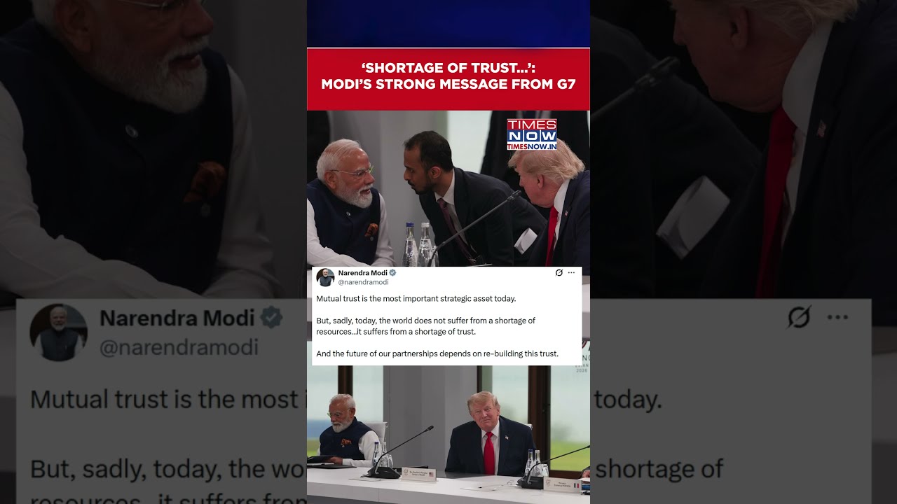 Sitting Beside Trump, India's Modi Sends Strong Message From G7 Summit 2026 #shorts