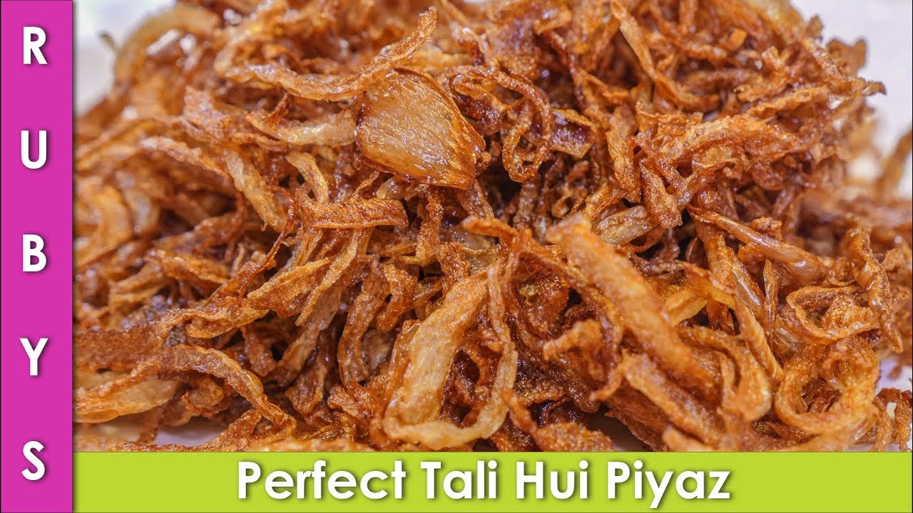 Perfect Tali Hui Pyaz Fried Onions Ki Recipe In Urdu Hindi  - RKK