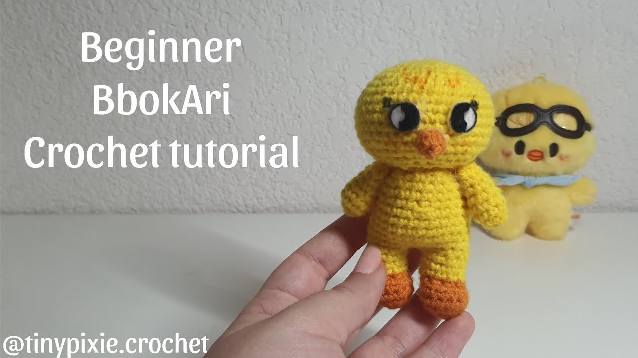 [skzoo crochet tutorial #1] How to crochet stray kids skzoo BbokAri. (beginner friendly🩷)