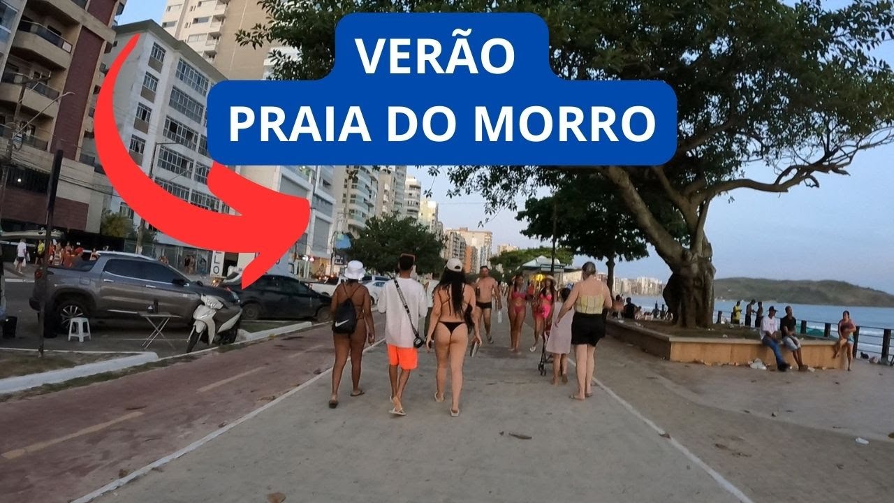 Movimento do Calçadão da Praia do Morro no Início da Noite (Teve até apreensão de Caixas de Som)