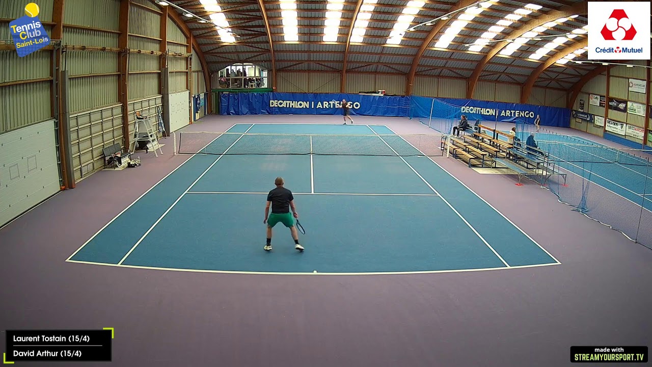 Court 1 : Laurent Tostain (15/4) 🆚 David Arthur (15/4)