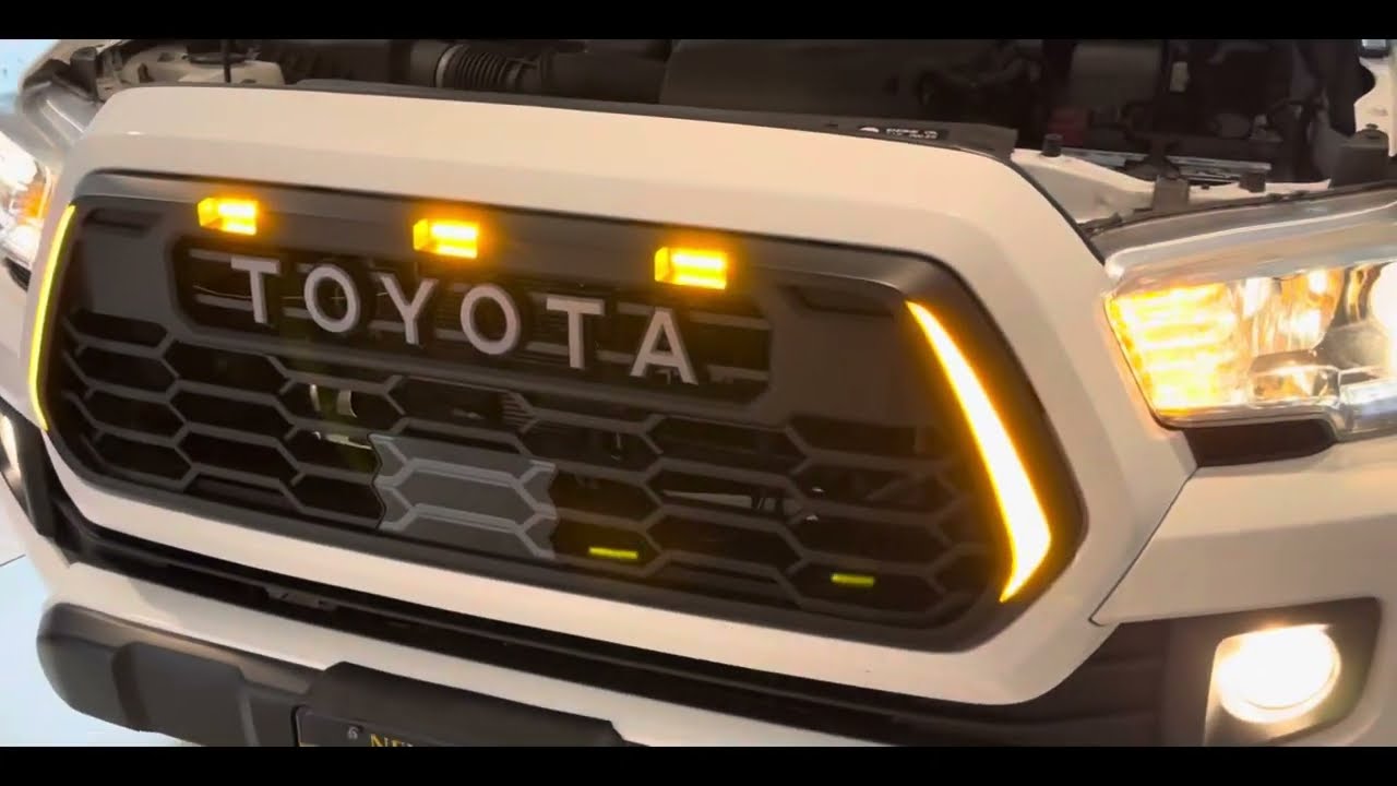 Yotaverse V2 TRD pro grille wiring setup on 3rd gen Tacoma