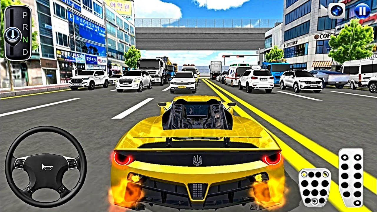New Golden Ferrari Stinger City Road Driving - 3D Driving Class Android Gameplay - iOS Car 2025