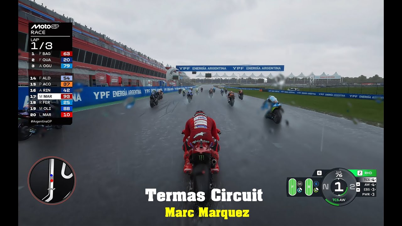 Marc Marquez Insane Speed in Heavy Rain at Termas de Río Hondo | MotoGP 25 [Difficulty settings]