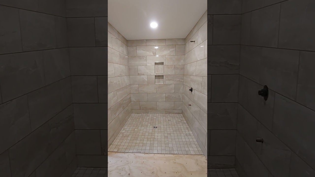 5x5 walk in shower INSTALL! 🚿
