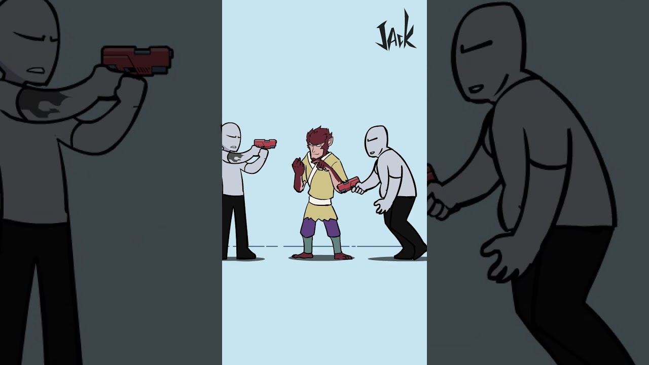 Seize the Gun by the game character NO.5 #comics  #funny  #cartoon #shorts