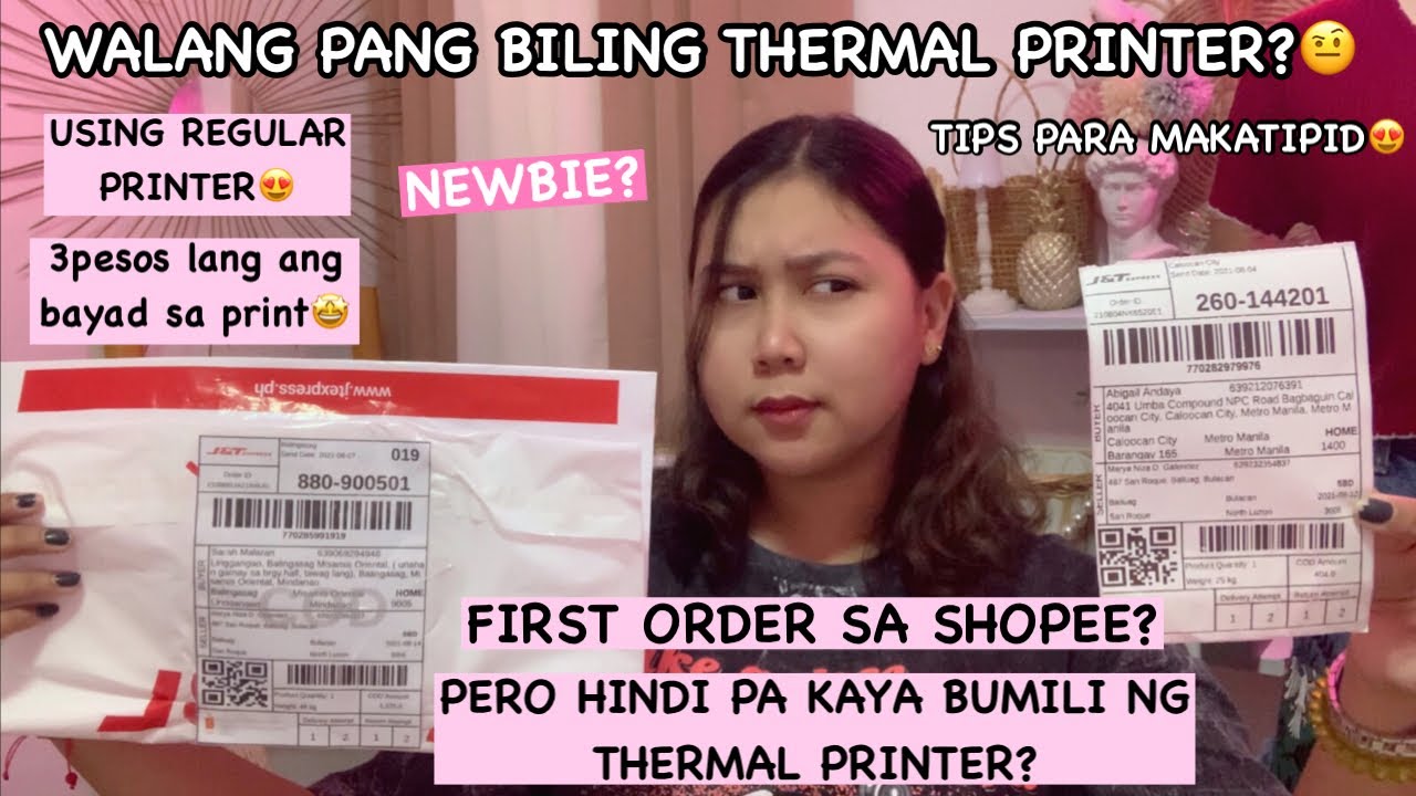 SHOPEE SELLER PROBLEM! NO THERMAL PRINTER FOR WAYBILL?!🥺(TIPS PARA MAKATIPID😍🤩) | Thatsmarya