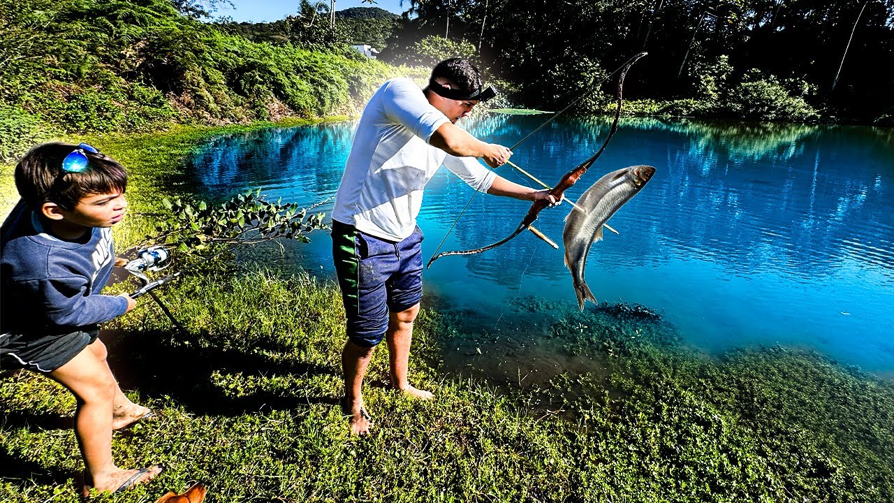 ACERTEI A FLECHA NO MEIO DESSE PEIXE