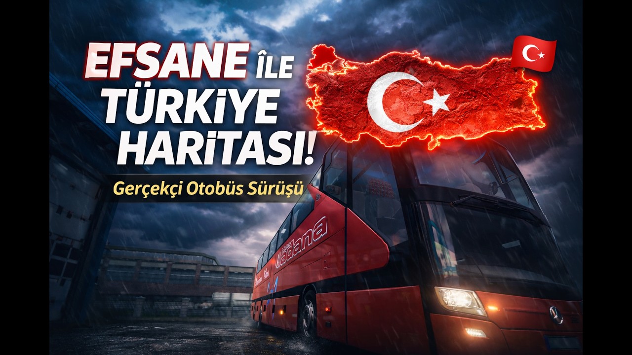 EFSANE İLE TÜRKİYE HARİTASI! 🇹🇷 | Adana ➝ Çorum Gerçekçi Otobüs Sürüşü (ETS2) O403