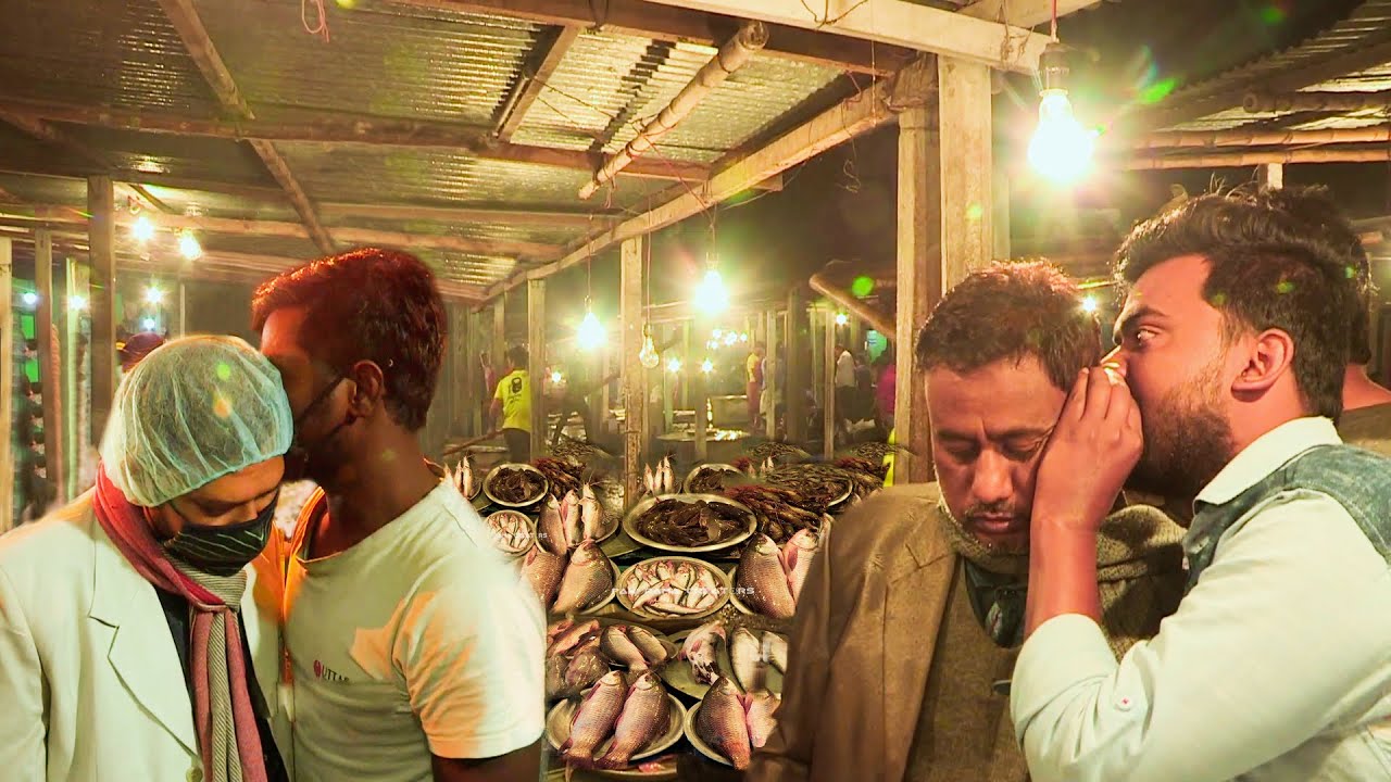 ভৈরবের মেঘনা ফেরিঘাটে কানাকানির মাছের আড়ত