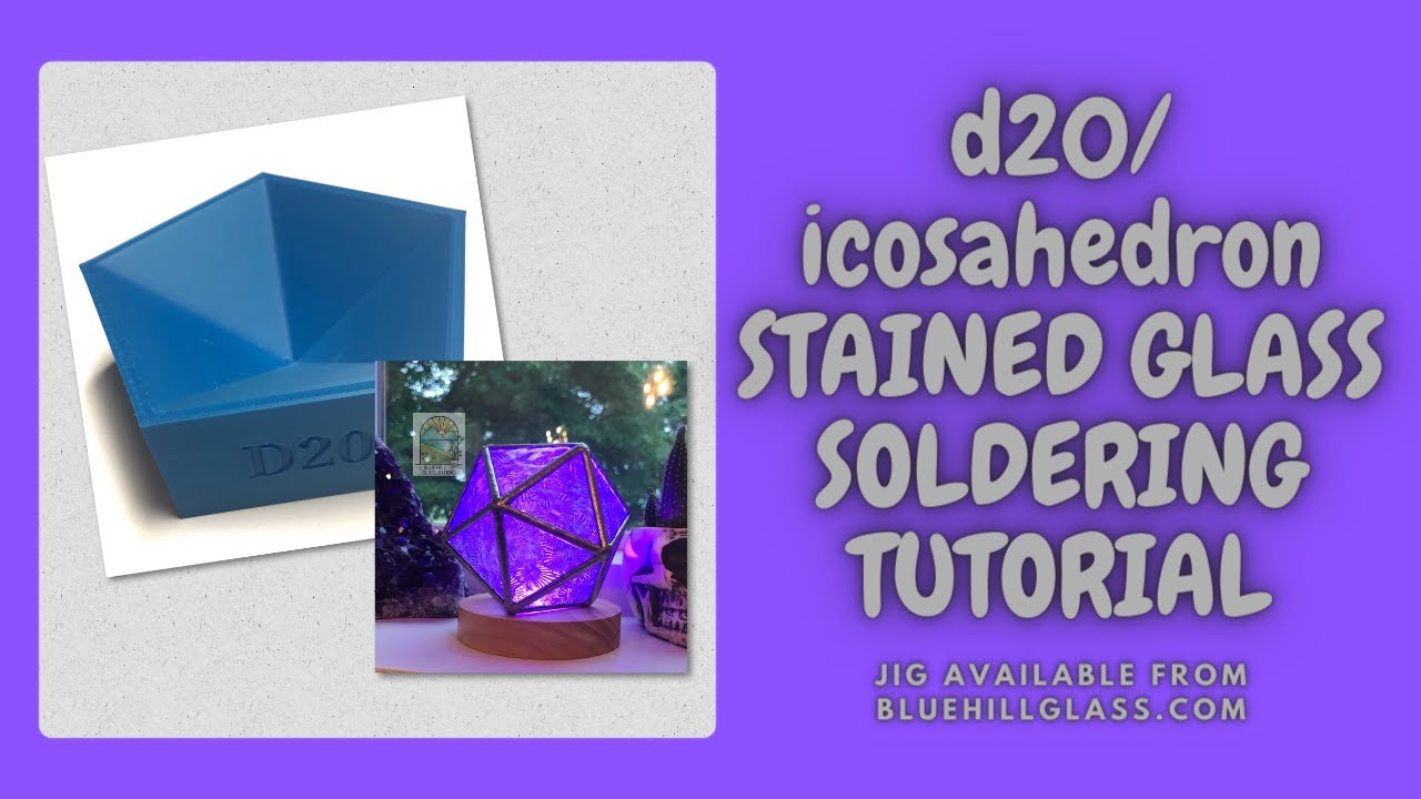 D20 Stained Glass Soldering Tutorial Using Jig/ Mold from bluehillglass.com