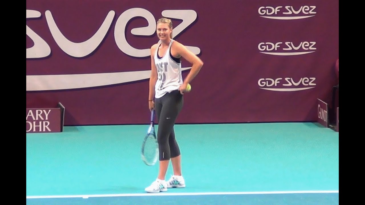 Maria Sharapova Best of practice session - Open GDF Paris 2014 HD