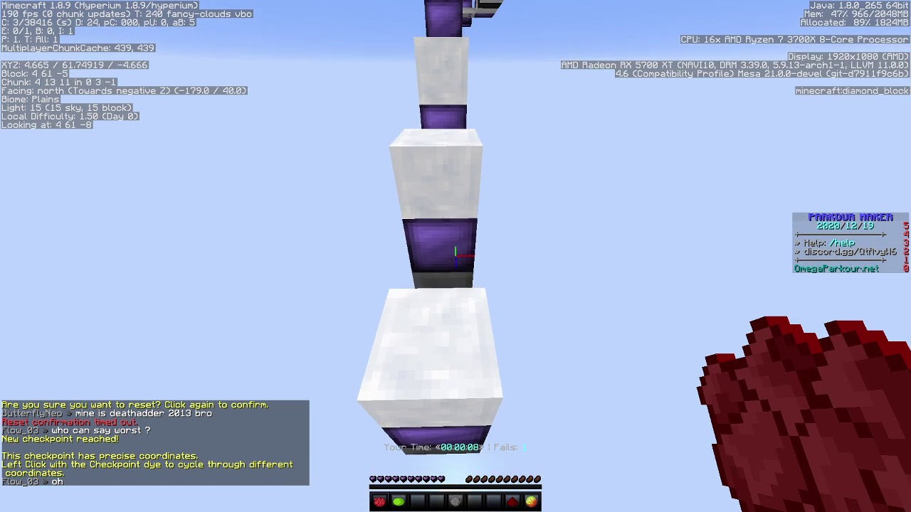 5 block jump with 5 jumps of momentum (45 strafe)