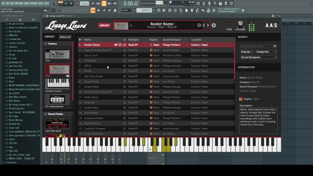 This VST is Great For Making RNB! AAS Lounge Lizard EP‑5 Demo Playthrough (No Talking)