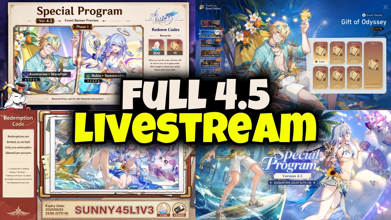 THE ENTIRE 4.5 SPECIAL PROGRAM LEAKED EARLY!!! NEW CHARACTERS, EVENTS & MORE [HSR]
