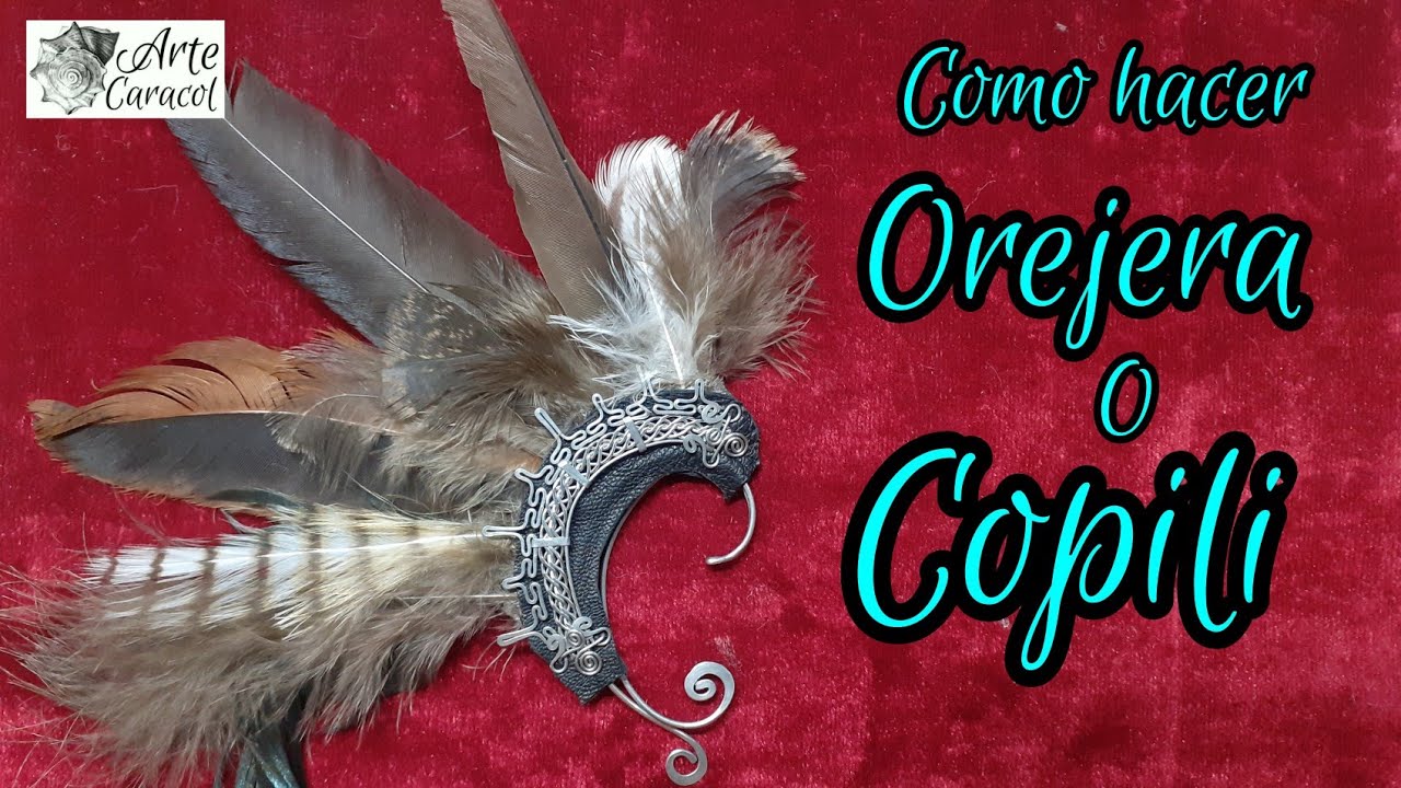 Como hacer orejera o copili en alambrismo con plumas|tutorial alambrismo