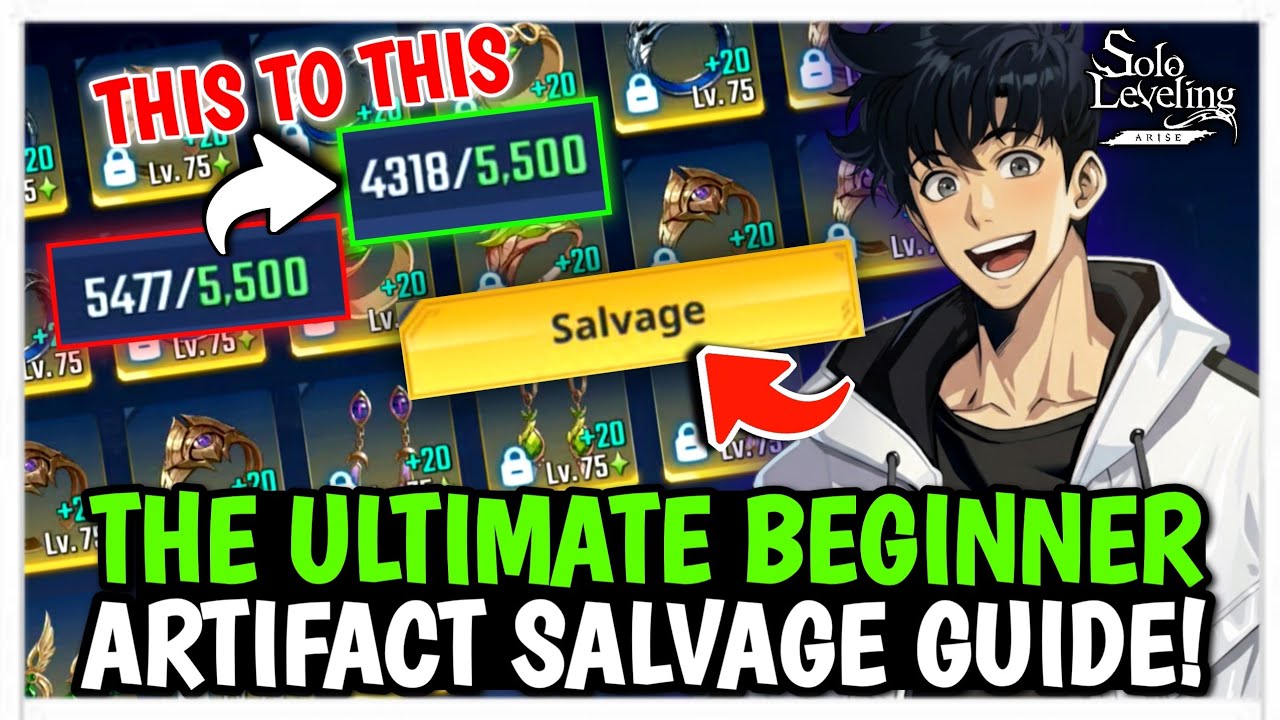 THE ULTIMATE BEGINNER ARTIFACT SALVAGE GUIDE! EASY CLEAR INVENTORY- Solo Leveling: Arise
