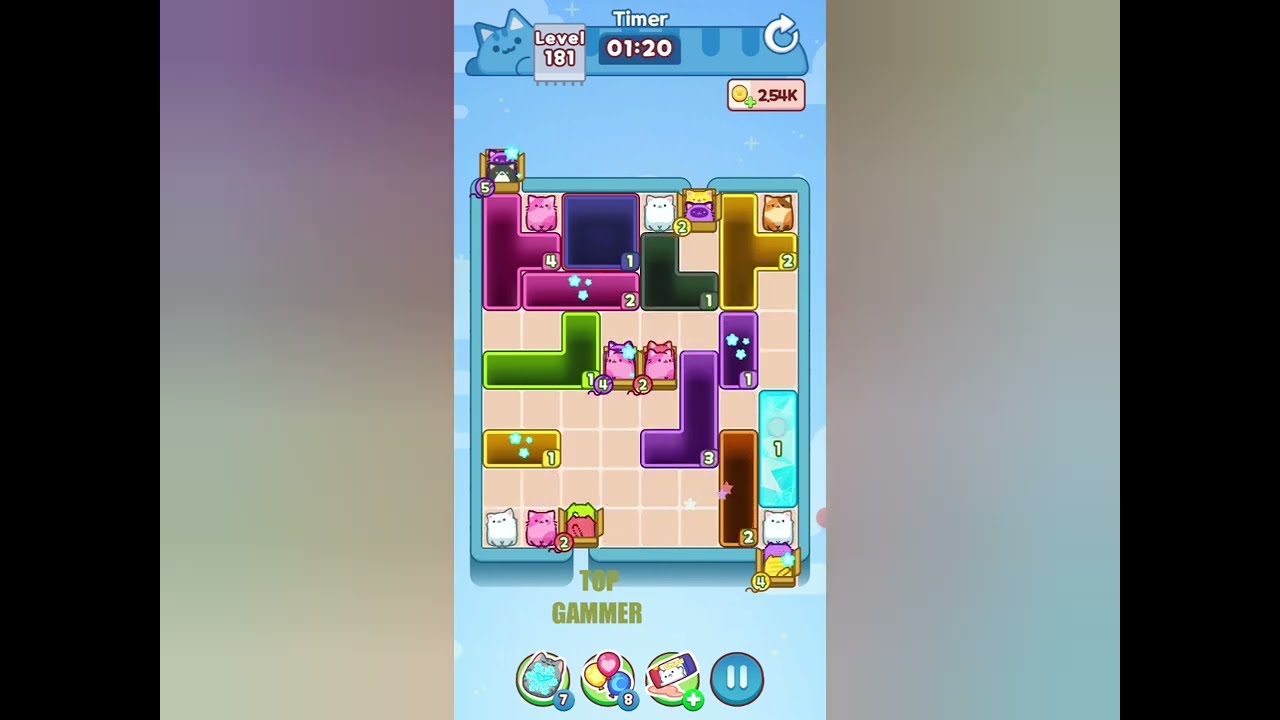 Drop the Cat! level 181 gameplay walkthrough solution