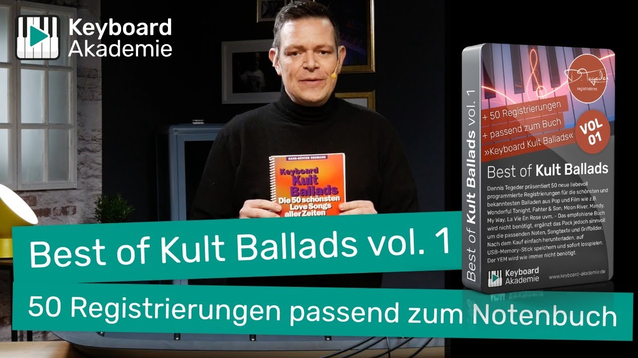 Best of Kult Ballads vol. 1 | 50 Registrierungen passend zum Notenbuch Keyboard Kult Ballads