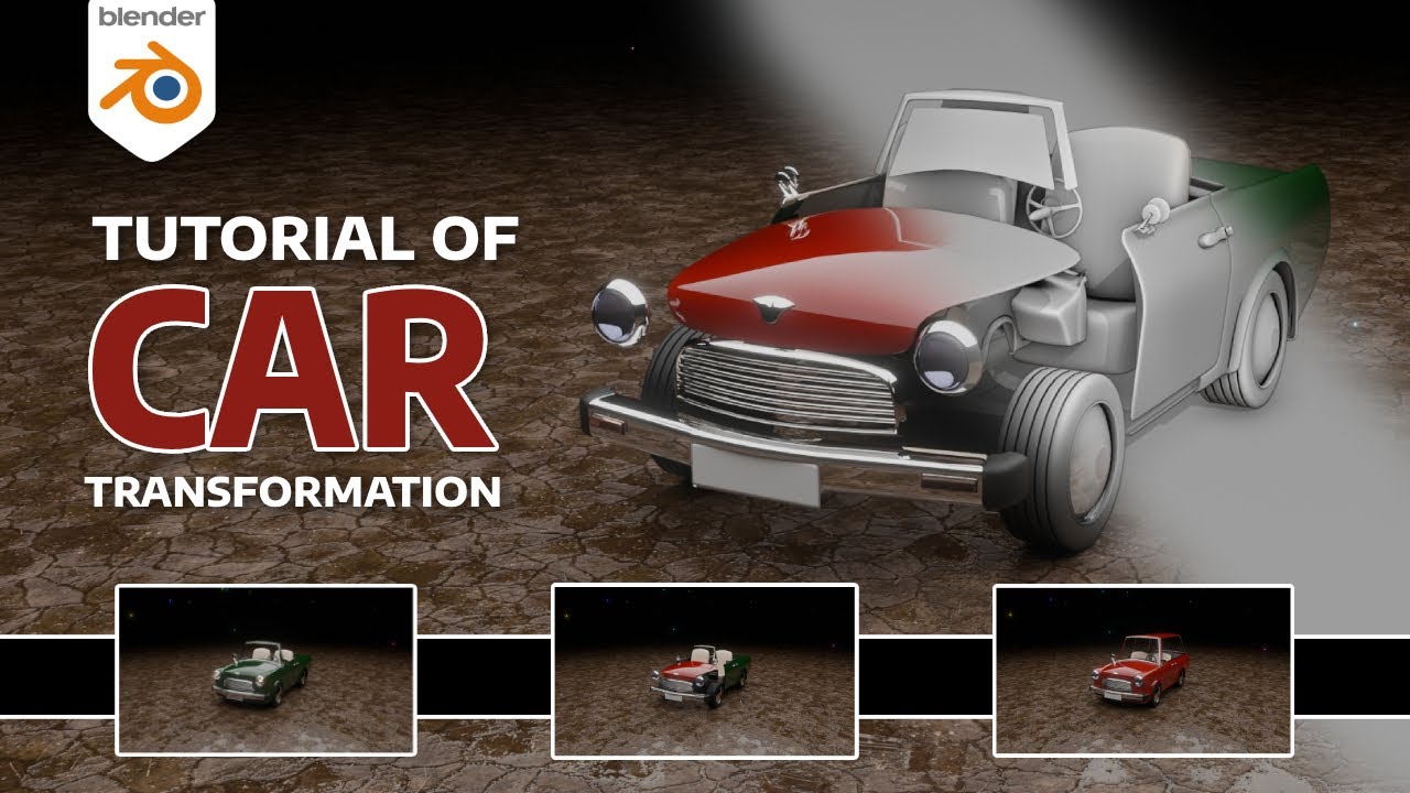 Car Transformation Effect in Blender | Geometry Nodes Tutorial | #blender3d #artofabhitutorials