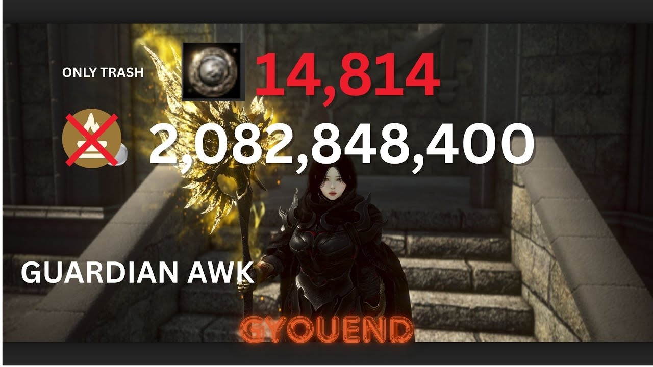 BDO - Guardian Awk Orbita Castle 14.8k/hr Lv2 LS No Agris [First try!!] + Guide Combo | Low APM | EZ