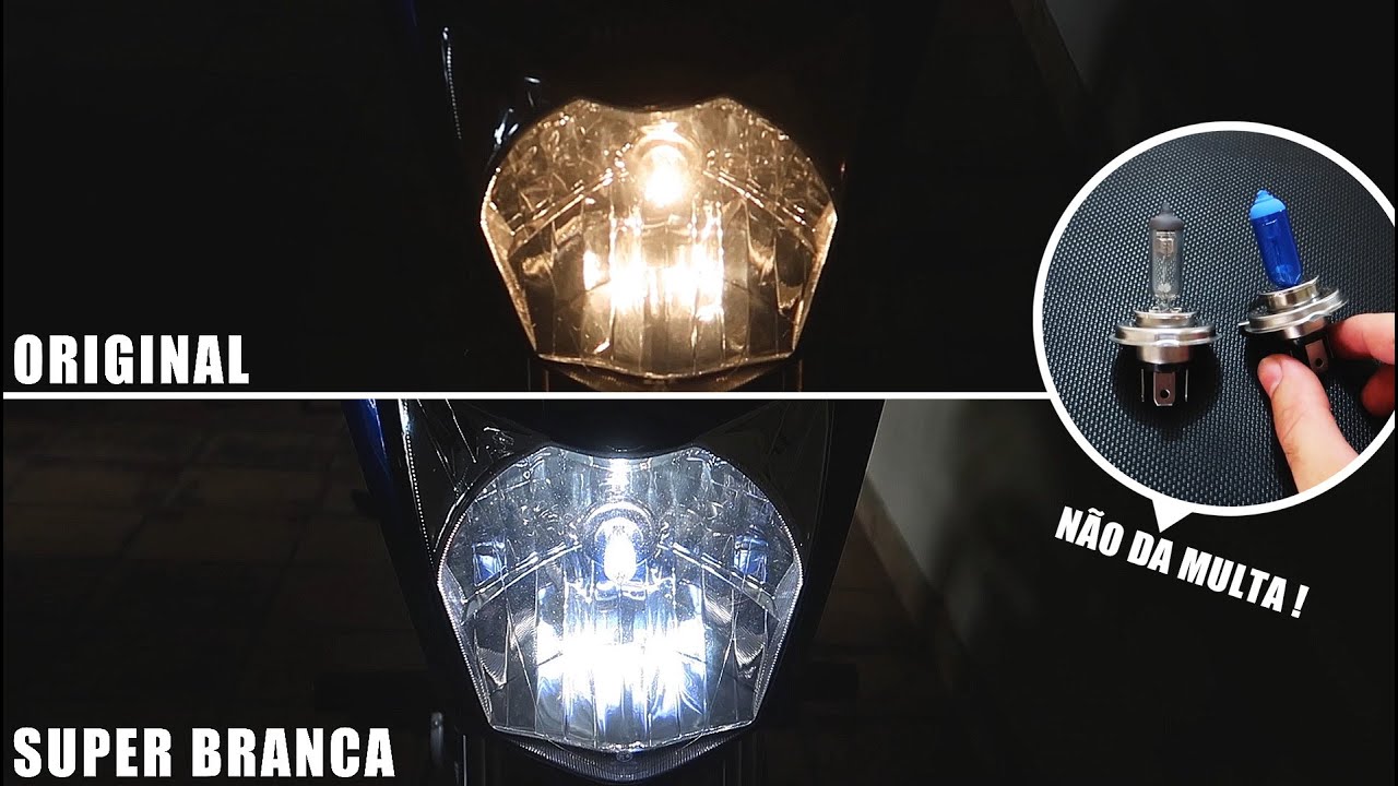 LAMPADA SUPER BRANCA PERMITIDA QUE NÃO DA MULTA NA START 160
