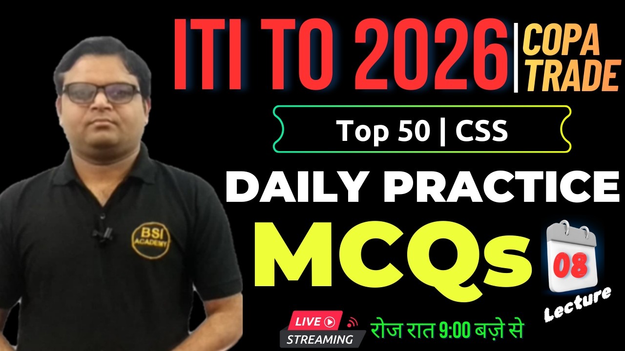 Practice MCQs on JavaScript for ITI TO 2026 | ITI TO 2026 Daily Practice MCQs 08 | ITI TO COPA 2026