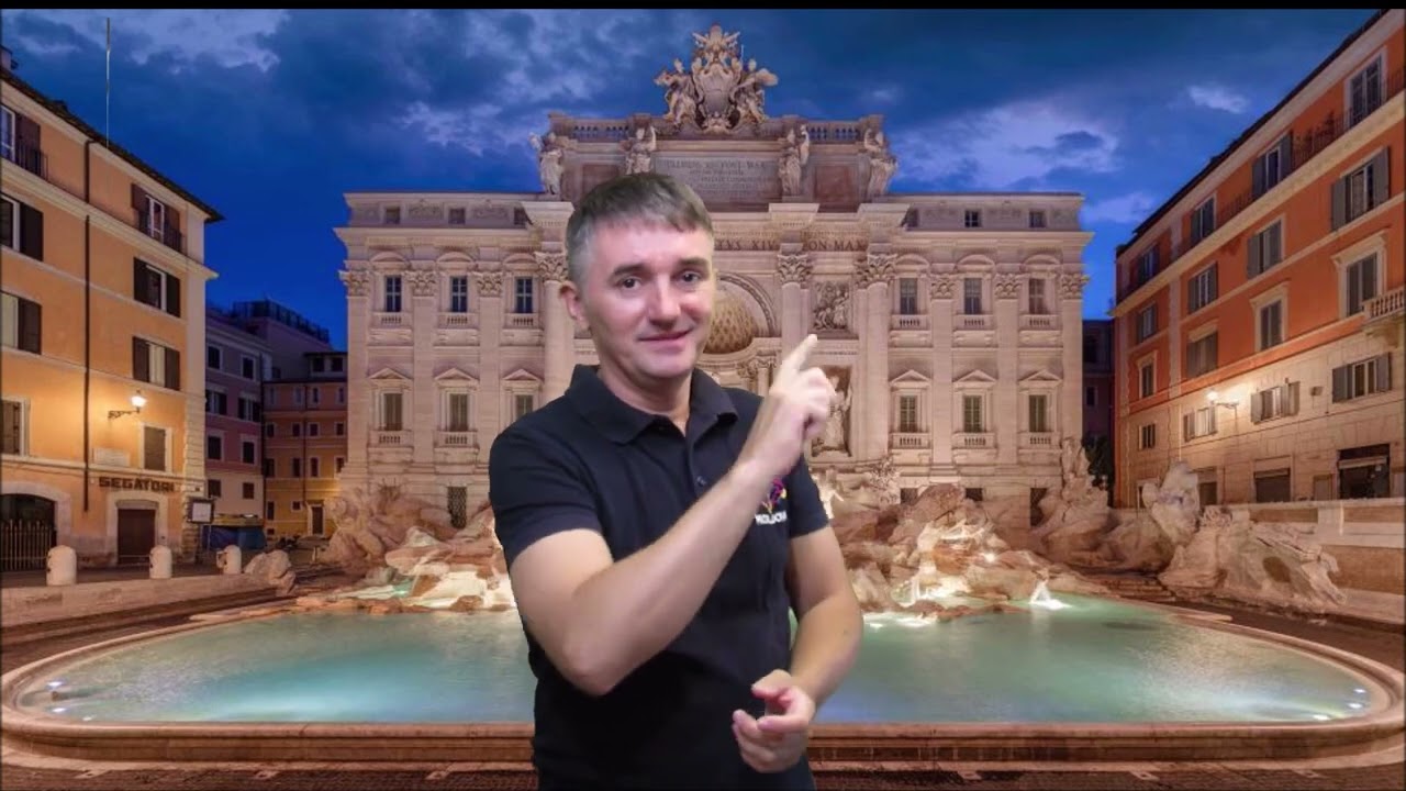 DEAF.  Rome Trevi Fountain history.  Рим Фонтан Треви история.