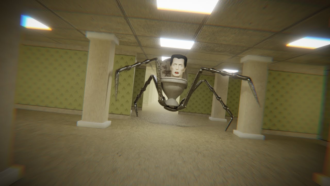 Skibidi in the Backrooms -  Construct 3 First Person 3d horror game   gameplay (link in description)