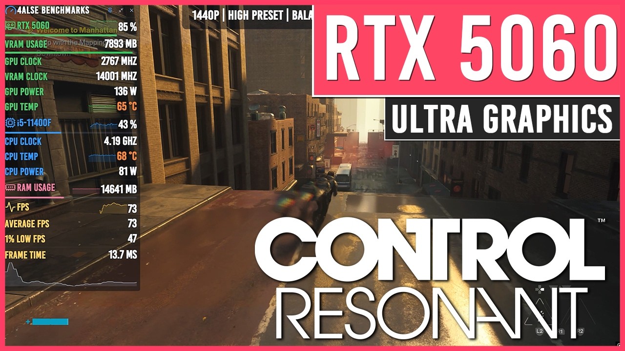 RTX 5060 + i5-11400F | Control Resonant 1080p & 1440p Benchmark