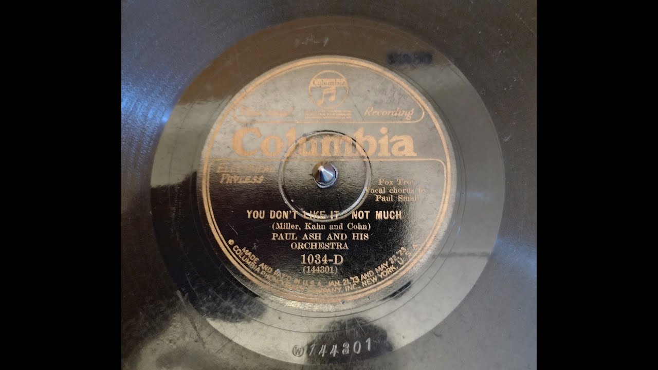 Paul Ash - You Dont Like It Not Much