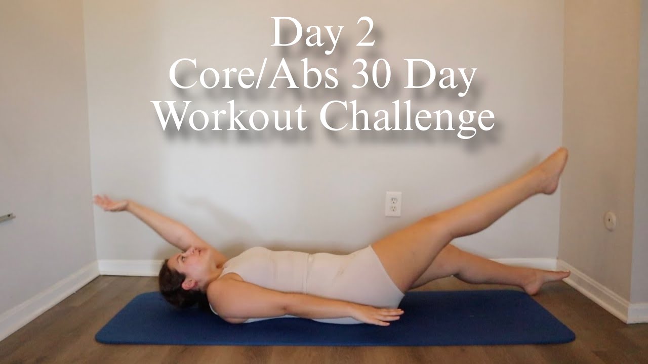 Day 2 Core and Abs 30 Day Workout Challenge - 15 Mins Pilates and Body Weight At Home No Equipment