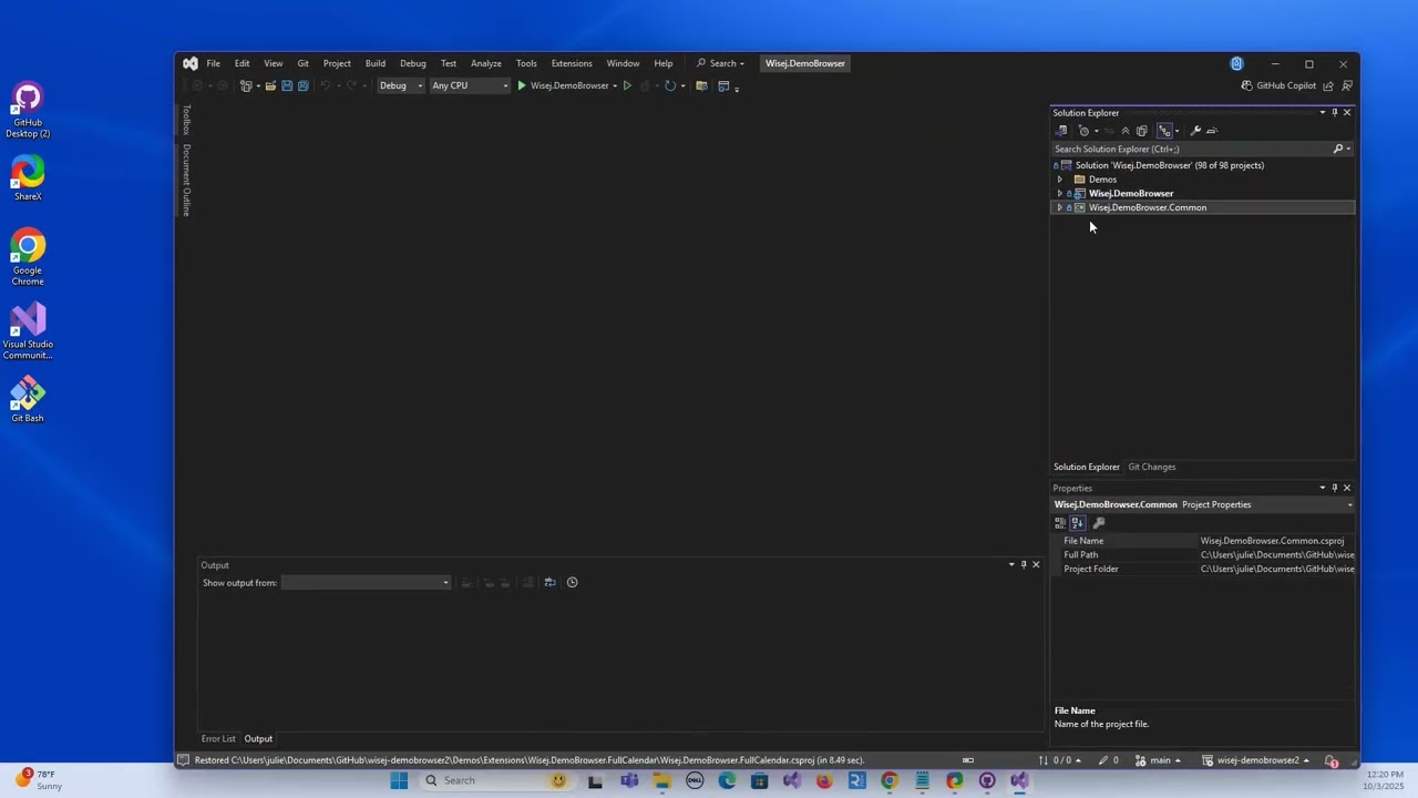 Working With the Demobrowser
