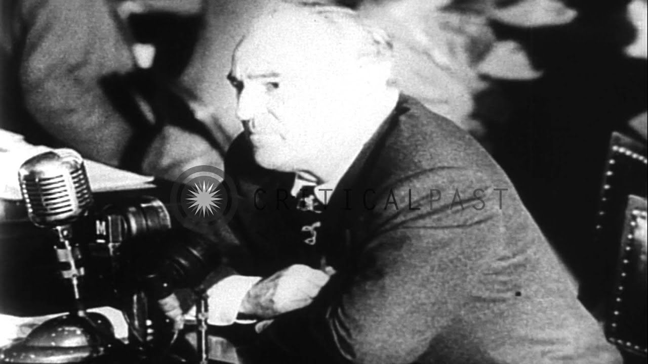 Producer Sam Wood addresses the House Un-American Activities Committee in Washing...HD Stock Footage