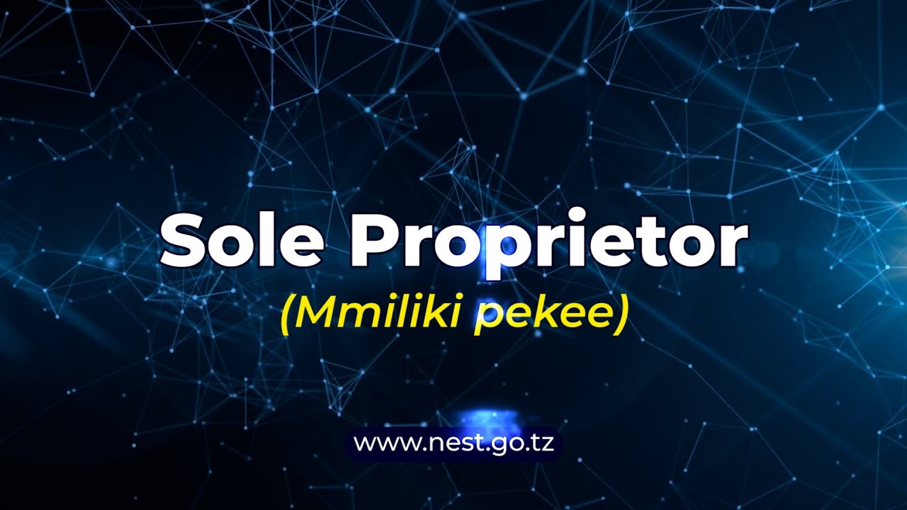 Kujisajili kwenye mfumo wa NeST - Sole Proprietor