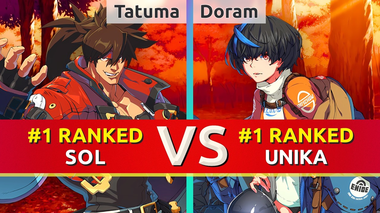GGST 2.00 ▰ Tatuma (#1 Ranked Sol) vs Doram (#1 Ranked Unika). High Level Gameplay