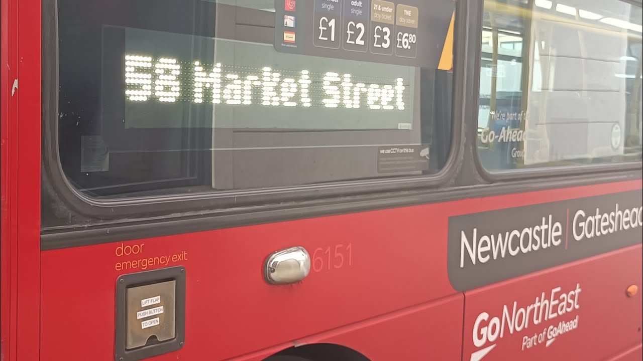 Go North East Wright Gemini 2 B9TL 6151 | Route 58: Heworth - Newcastle