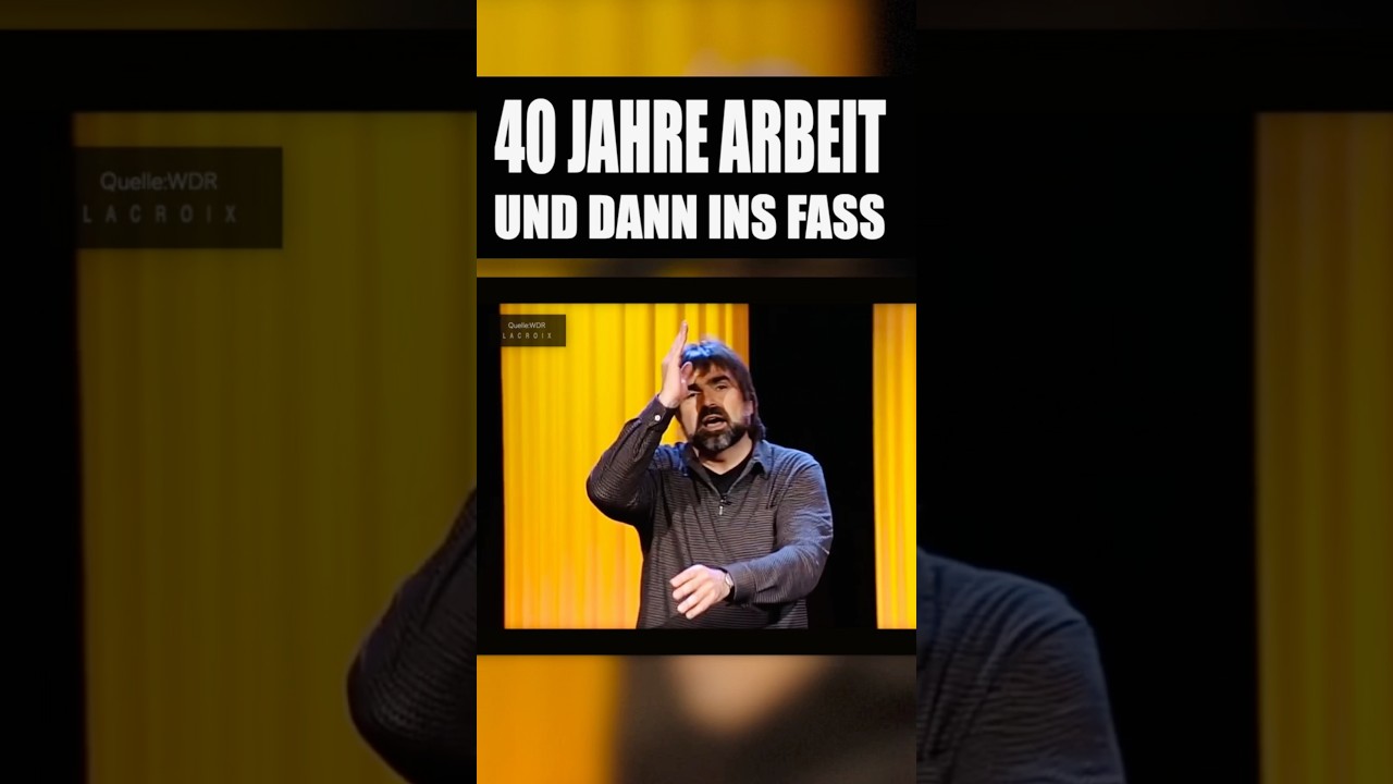 40 Jahre Arbeit und trotzdem nur 850 Euro Rente #satire #lacroix #politik #gesellschaft #analyse