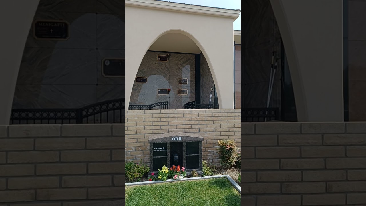 The crypt of Paul and Jan Crouch at Pacific View Cemetery in Corona Del Mar CA.