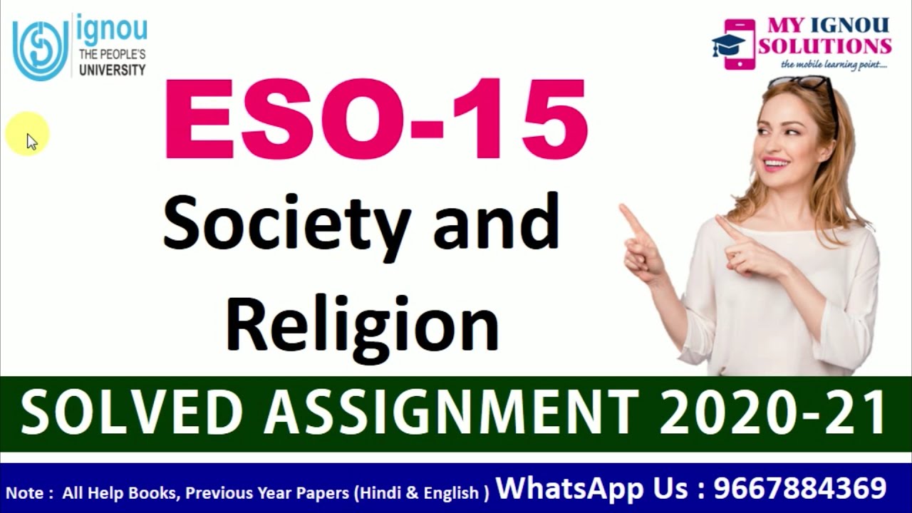ESO 15 Solved Assignment 2020-21 | Society and Religion | IGNOU Solved Assignment