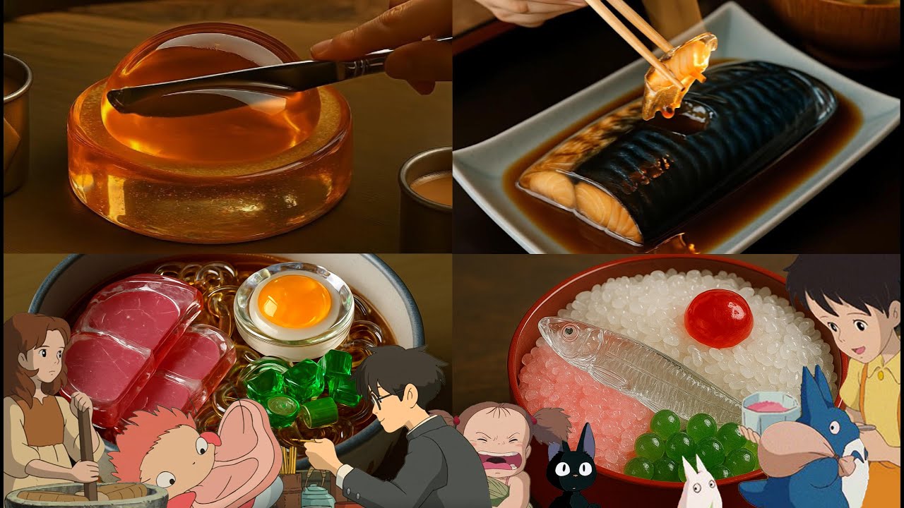 Recreating Ghibli Foods in Glass✨🍽️ | ASMR Full Collection