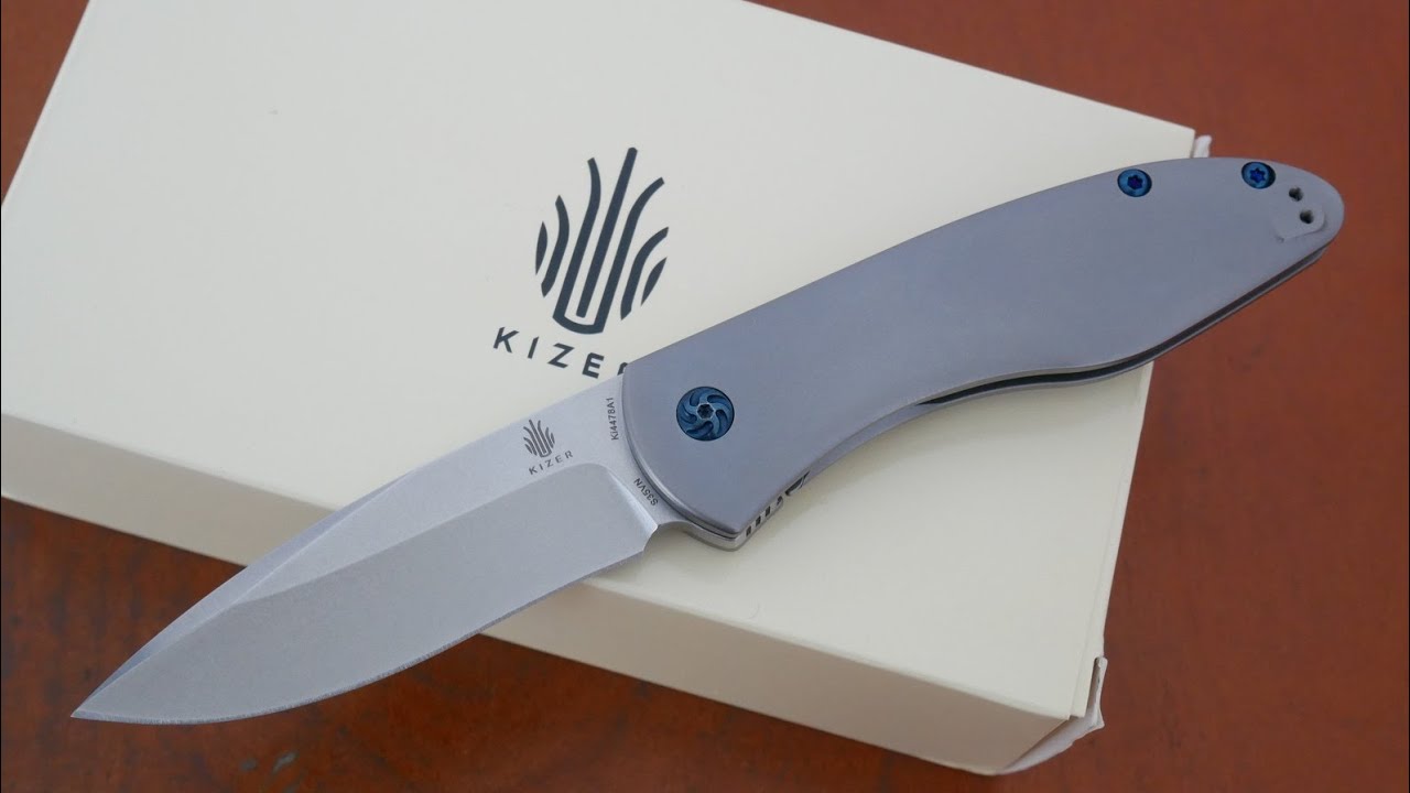 Kizer Velox 2 KI4478, S35VN, 6AL4V Титан, Flipper, EDC