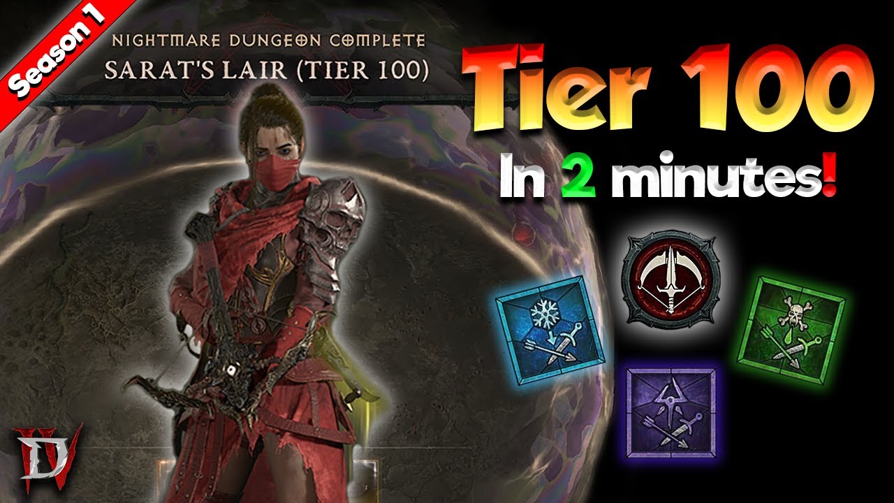 Diablo 4 - Best Poison/Freeze Rogue Tier 100 Build Guide | 2 Minute Clear